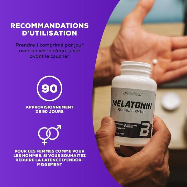 Mélatonine 90 tab - Biotech Usa